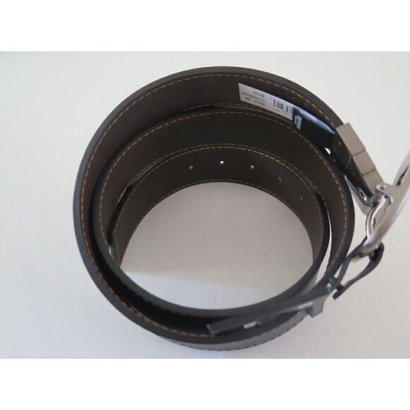 True Religion TR301536 Men Size 38 Black/Brown PU Leather Varis Reversible Belt - Picture 7 of 9